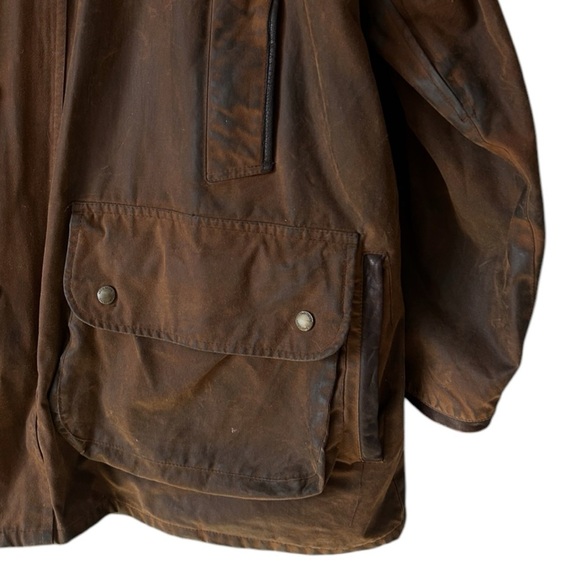 Vintage Lewis Creek x Ducks Unlimited Waxed Cotton Oilskin Field Chore Jacket XL - Picture 4 of 6